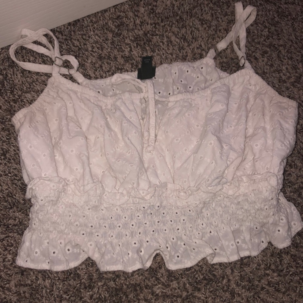 White crop top